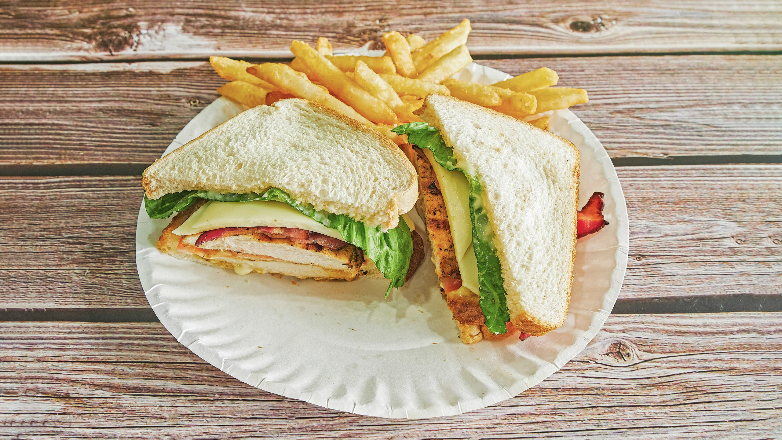 Grilled Chicken Club Sandwich.