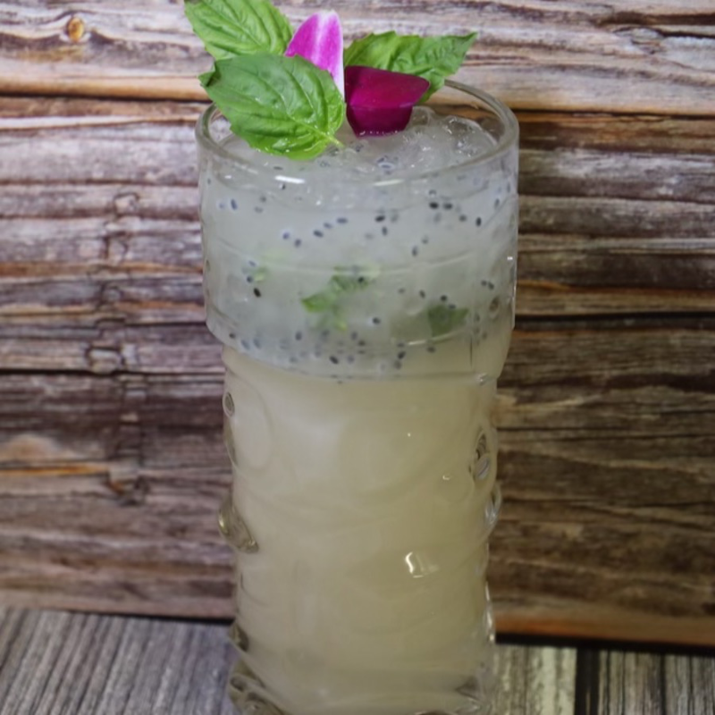 Basil Seed Lychee Drink.