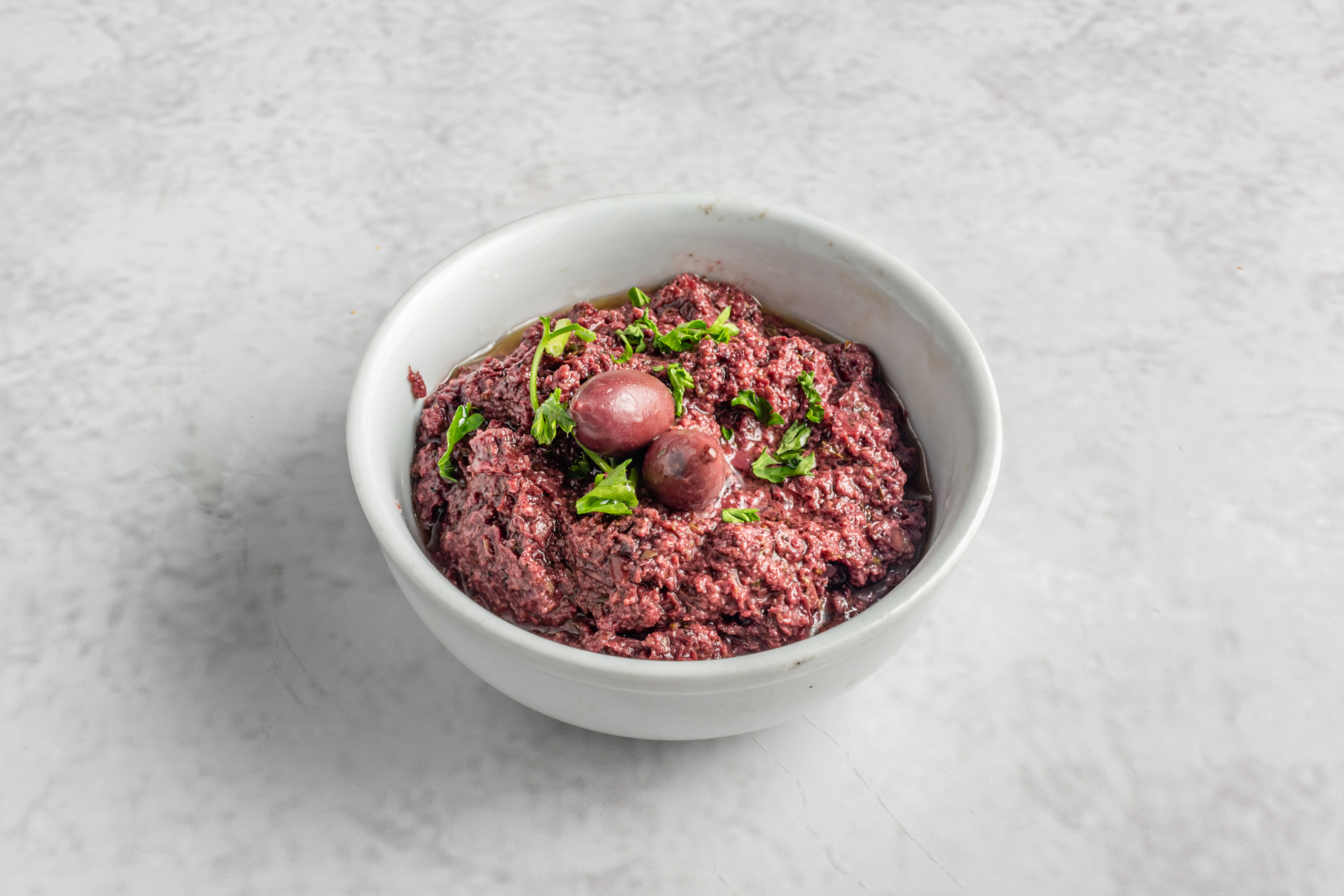 Olive tapenade/dip with pita bread