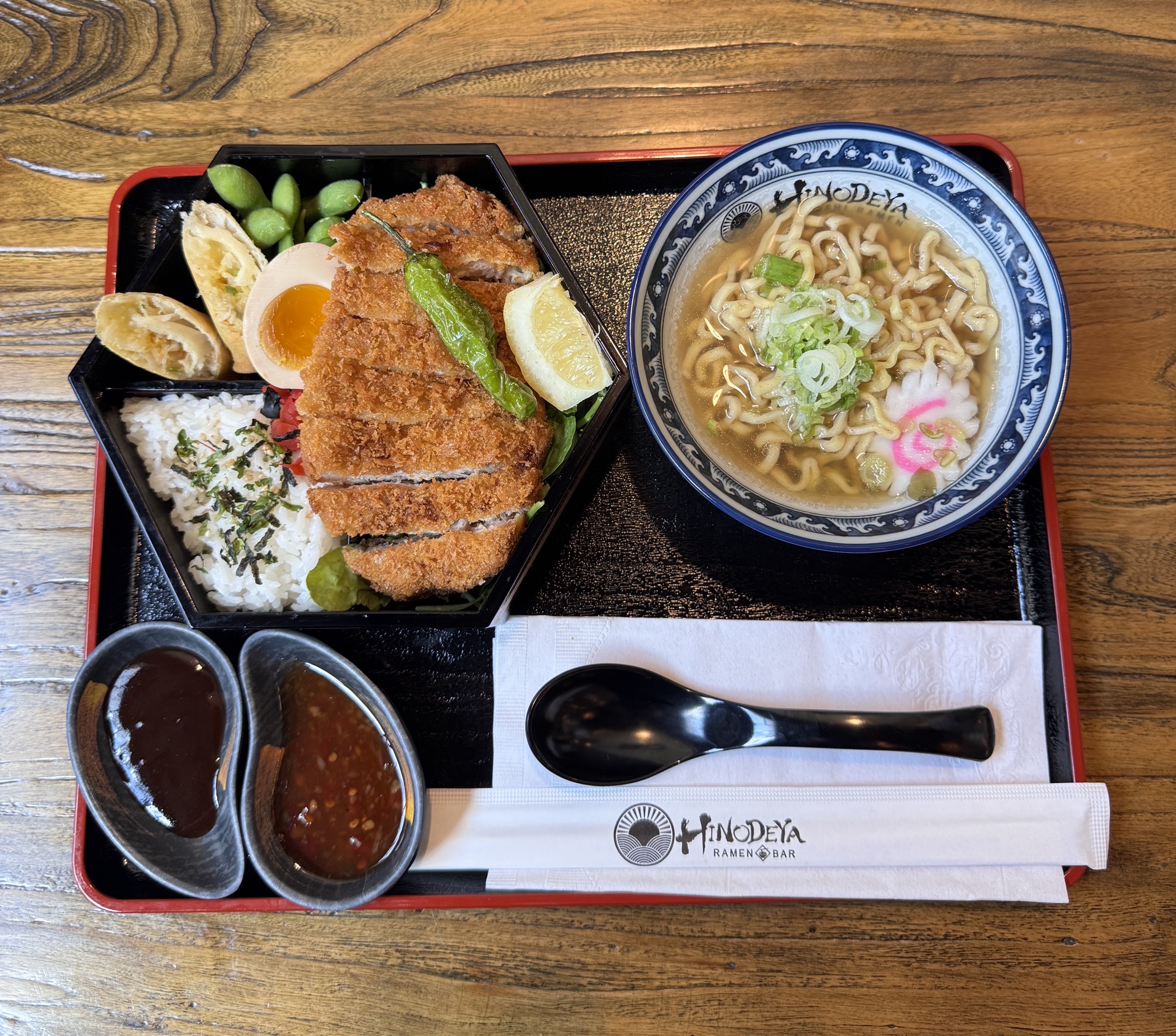 Pork Katsu Bento with Mini Ramen.