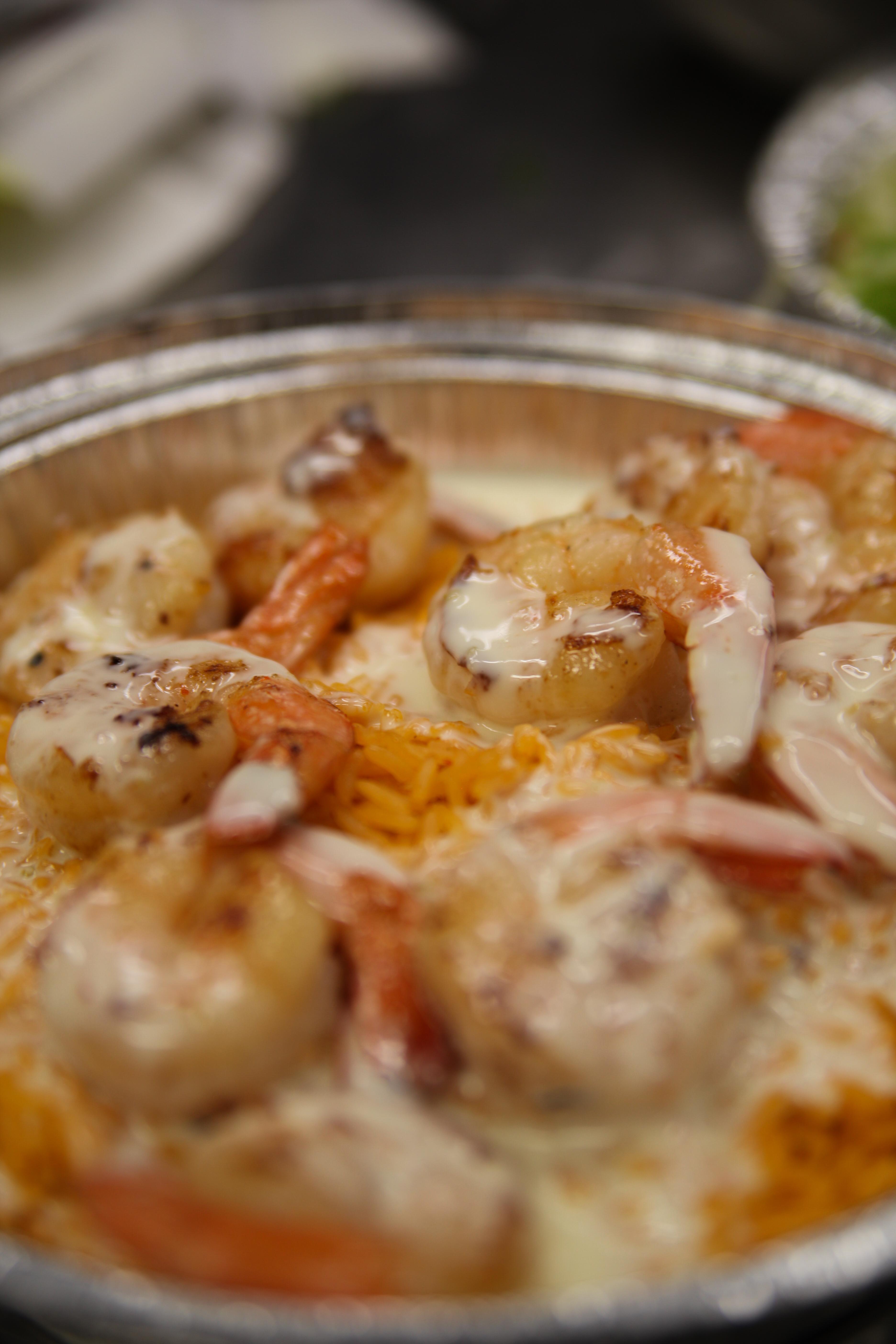 Rice and Shrimp.
