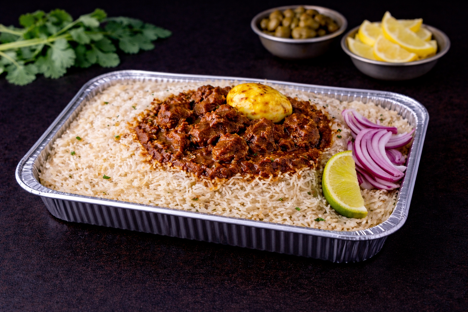 Family Pack Ulavacharu Goat Pulao (Horse Gram Goat Pulao).