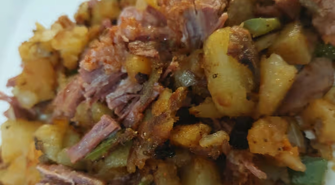 Side Homemade Corned Beef Hash.