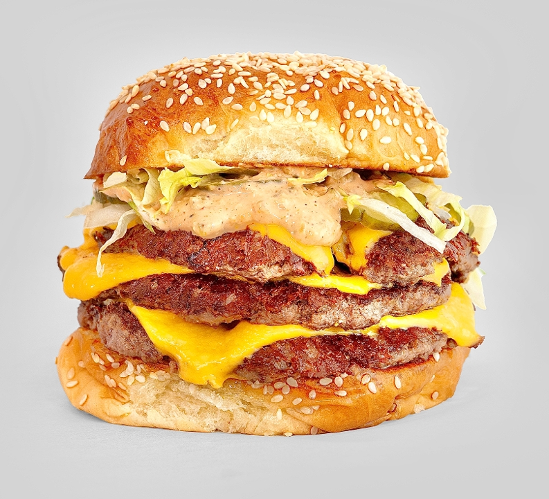 House Triple Burger.