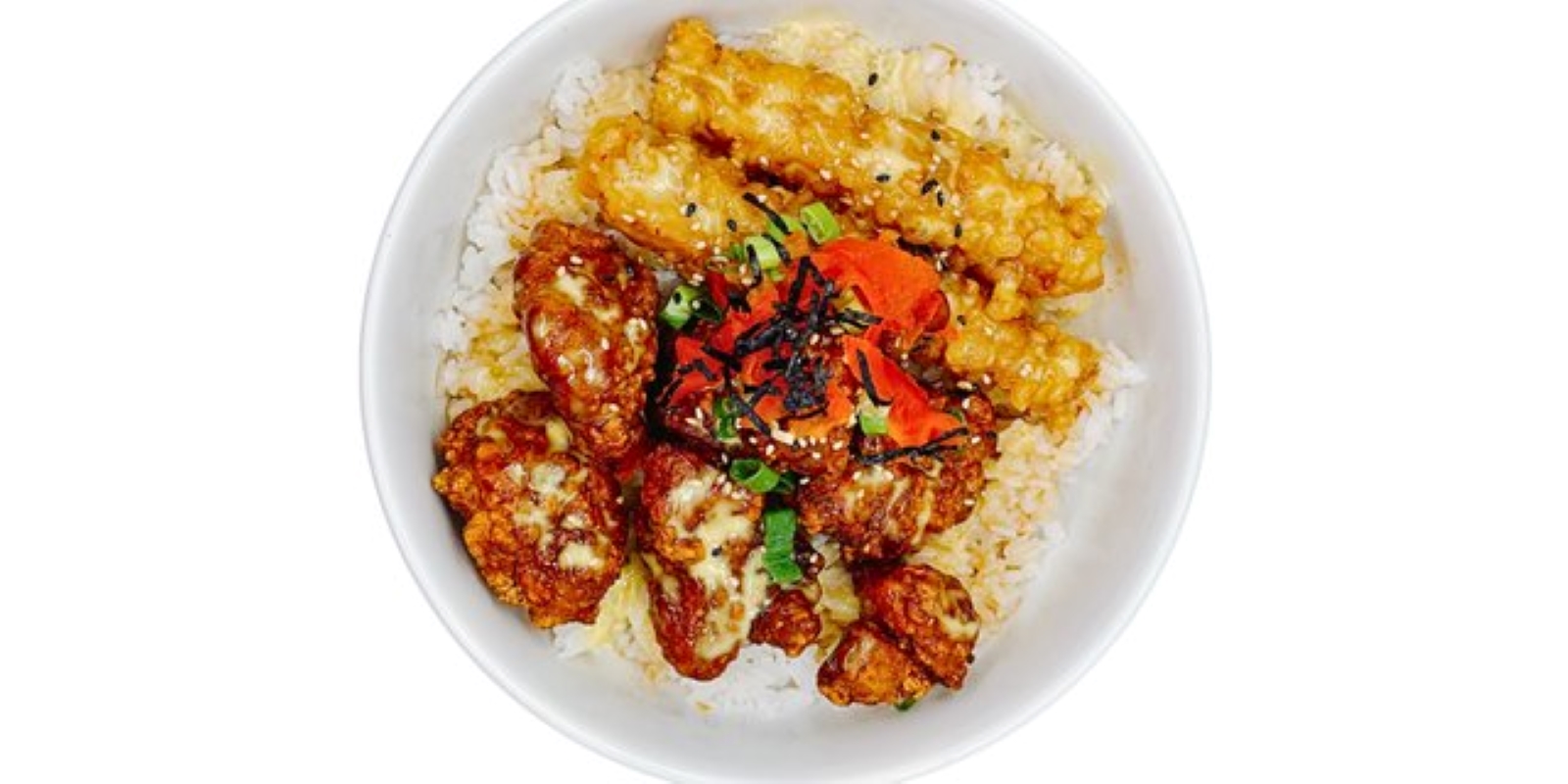 Shrimp Tempura & Chicken Bowl.