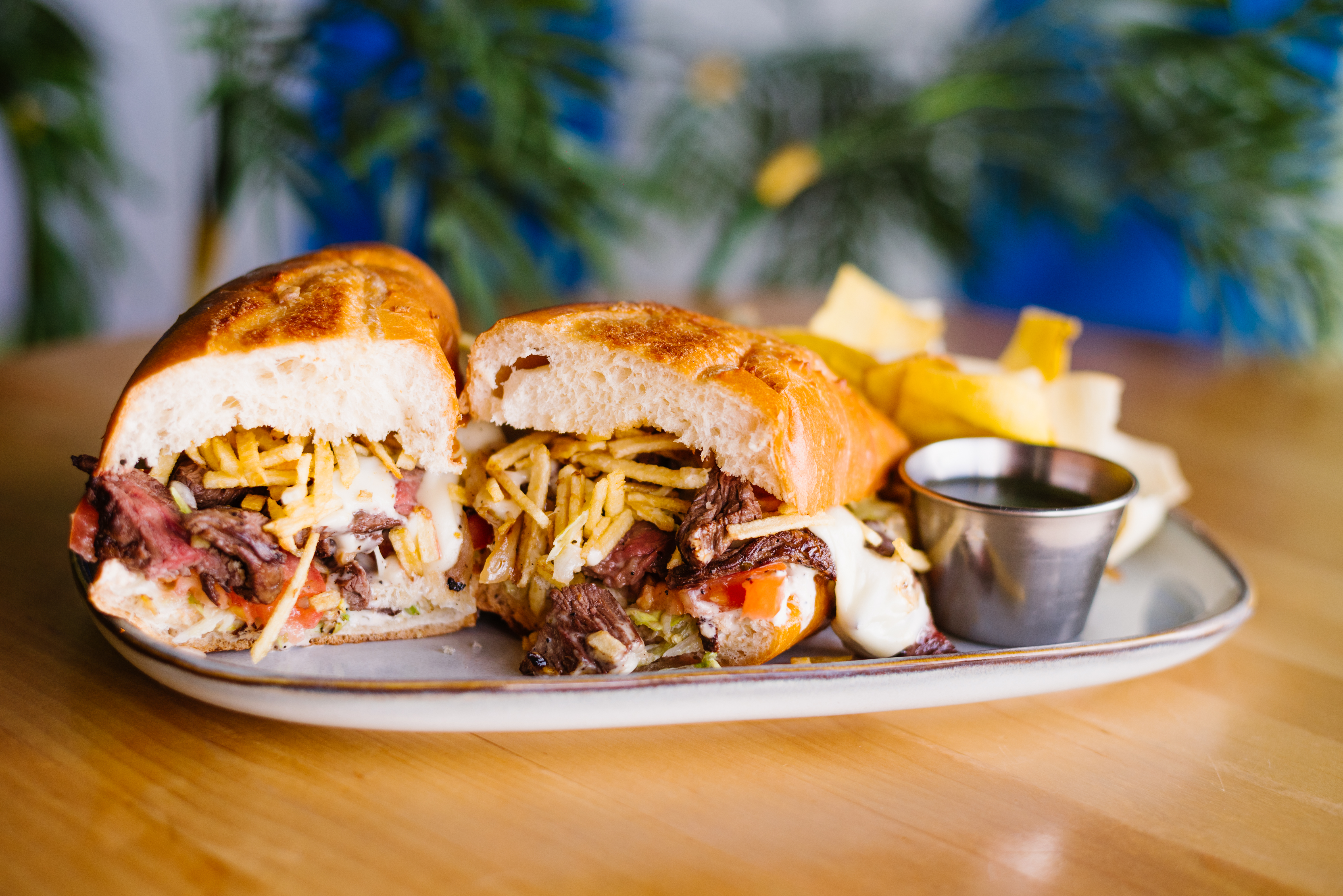 Pan con Churrasco.