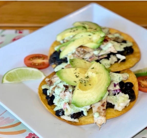 Shrimp or Chicken Tostada (2).