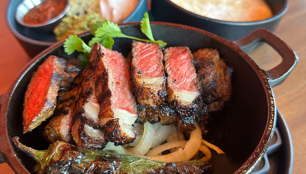 Marinated New York Strip Fajitas..