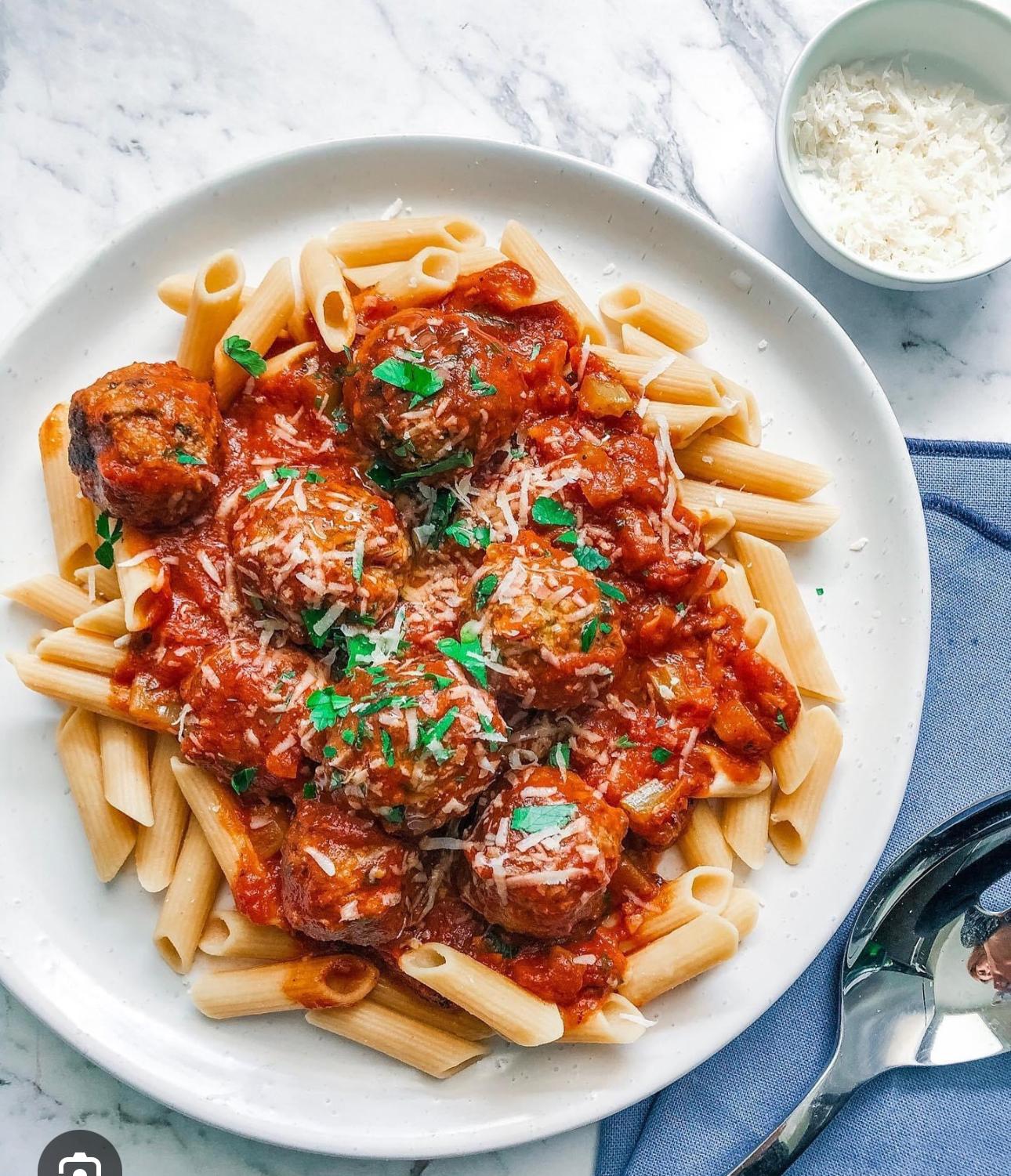 Penne Pasta W/ Meatballs (2).