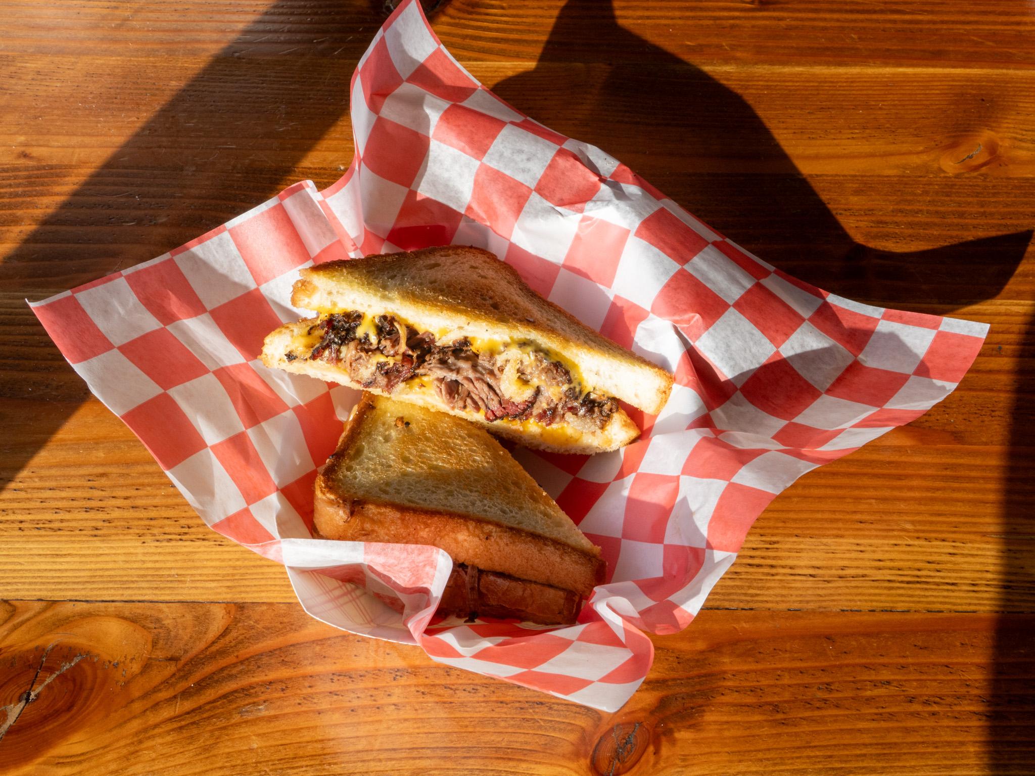 Pork Grilled Cheese w/ Chips.