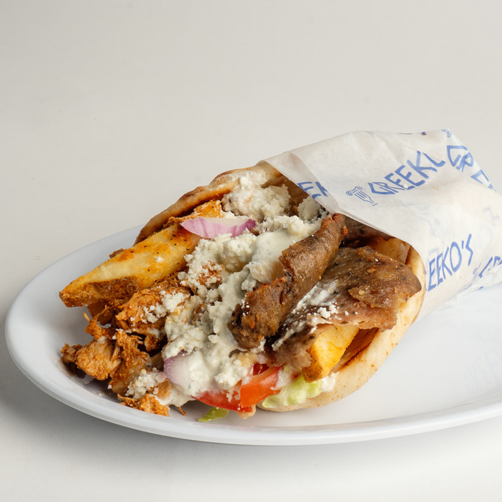 Giant Lamb & Chicken Pita.