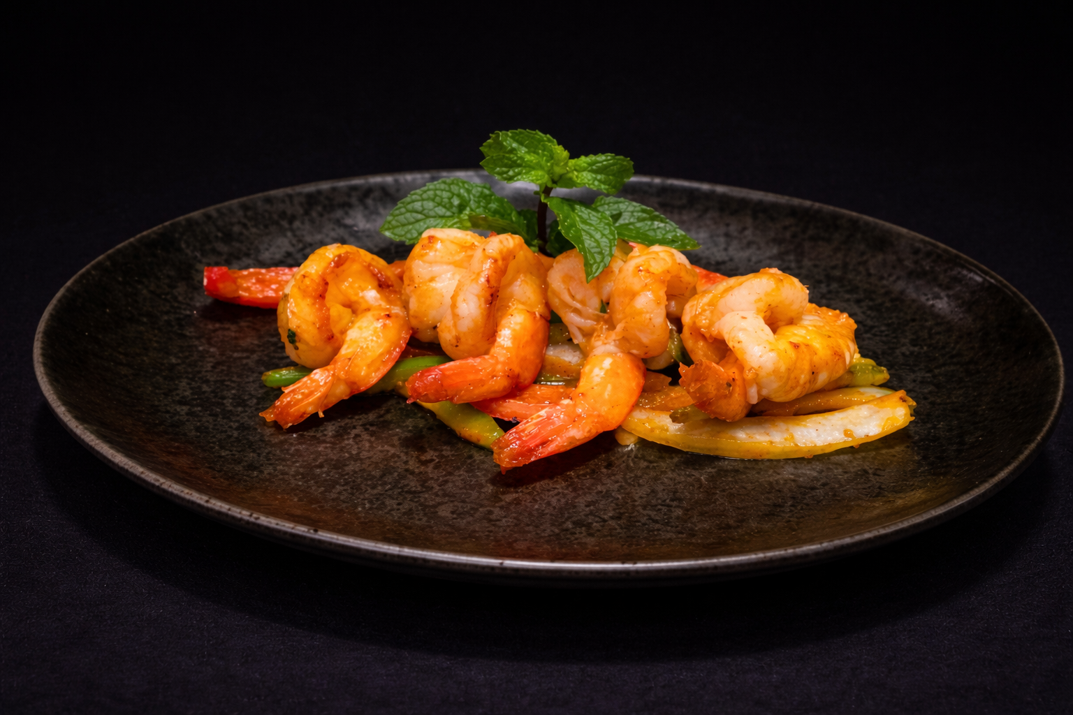 Tawa Roasted Shrimp Masala.