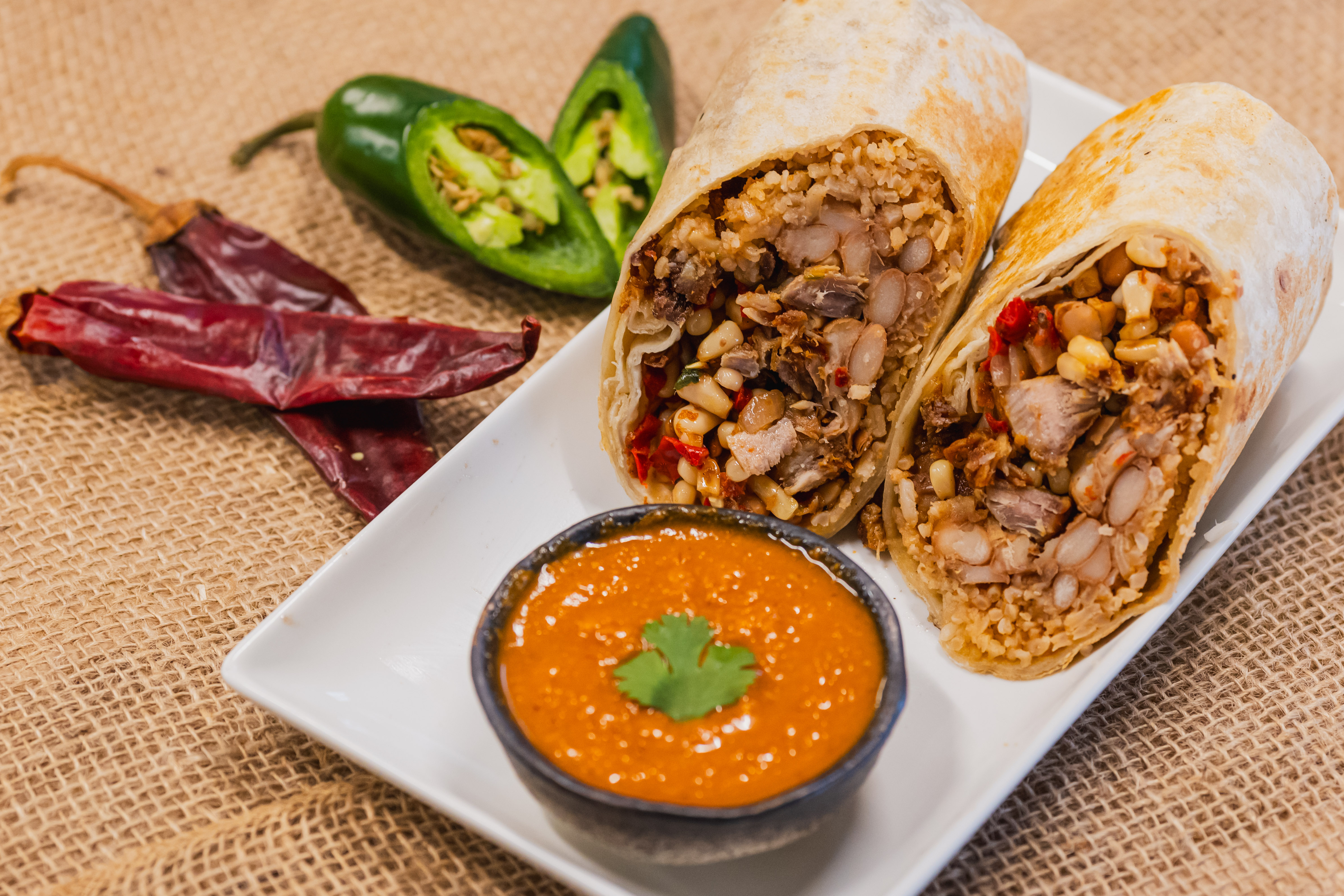 Carnitas Tropi-cal Burrito.
