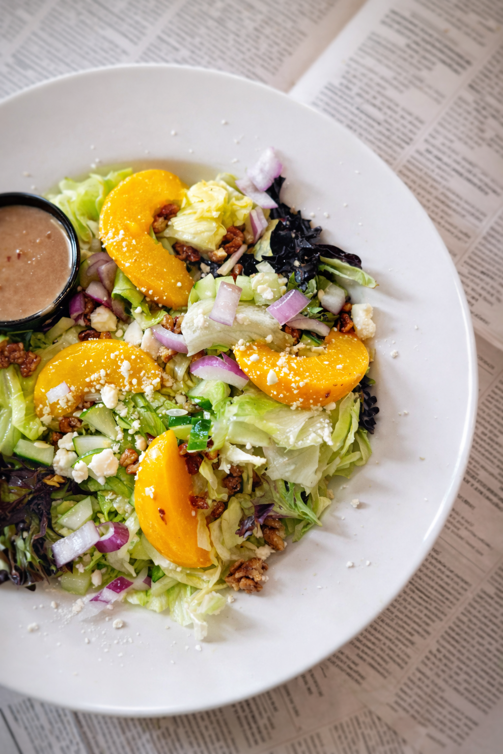 Peach & Feta Salad.