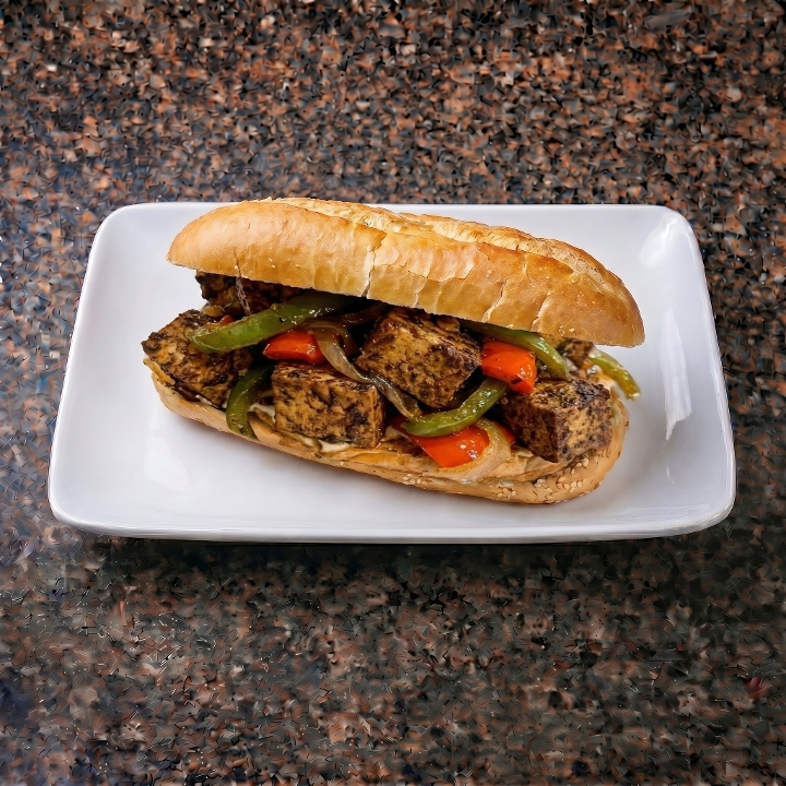 Jerk Tofu Sandwich.