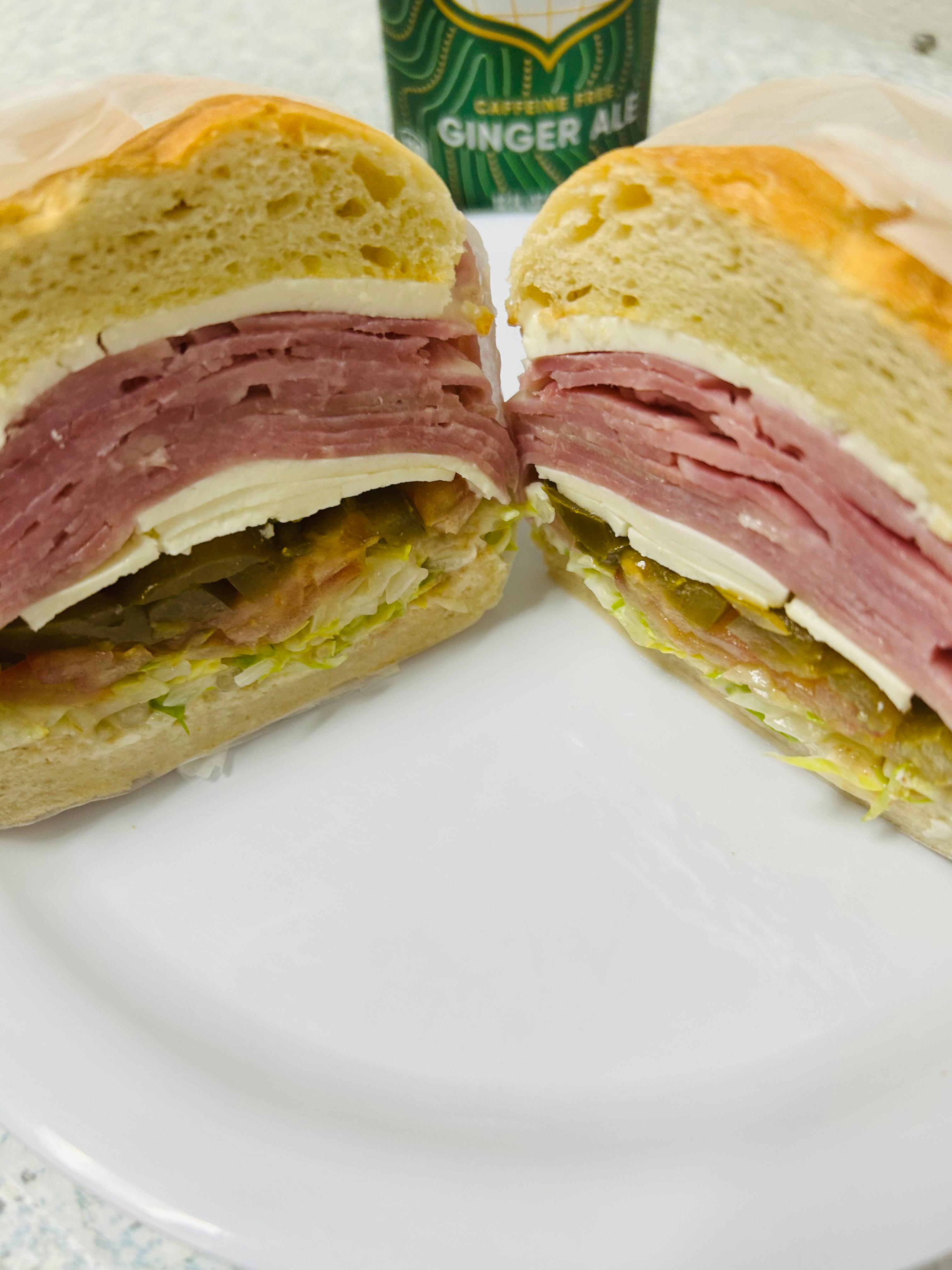Ham & Cheese on Brötchen Roll Deal W/Lays.
