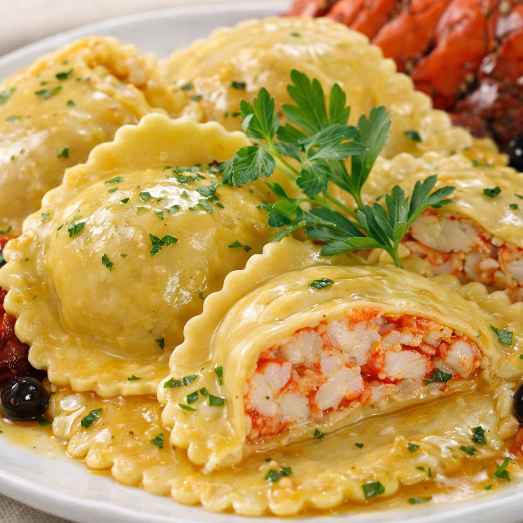 Maine Lobster Ravioli.