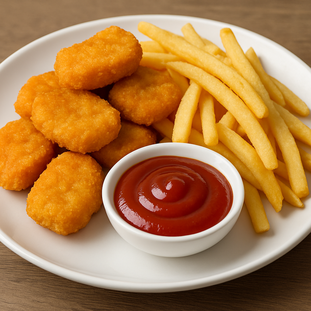 Chicken Nuggets with Fries.