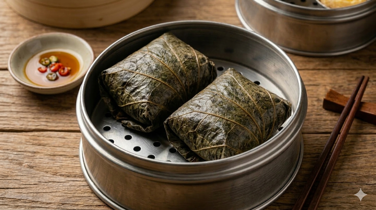 Sticky Rice in Lotus Leaf (2 pcs) 糯米莲藕.