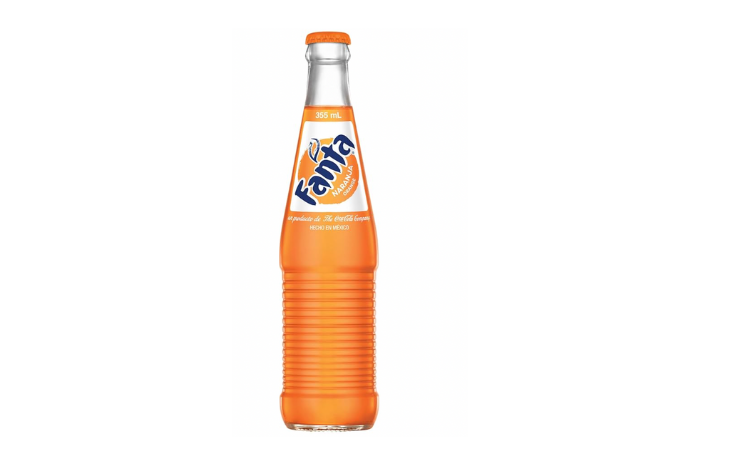 Fanta Orange, 0.5 Liter Glass Bottle.