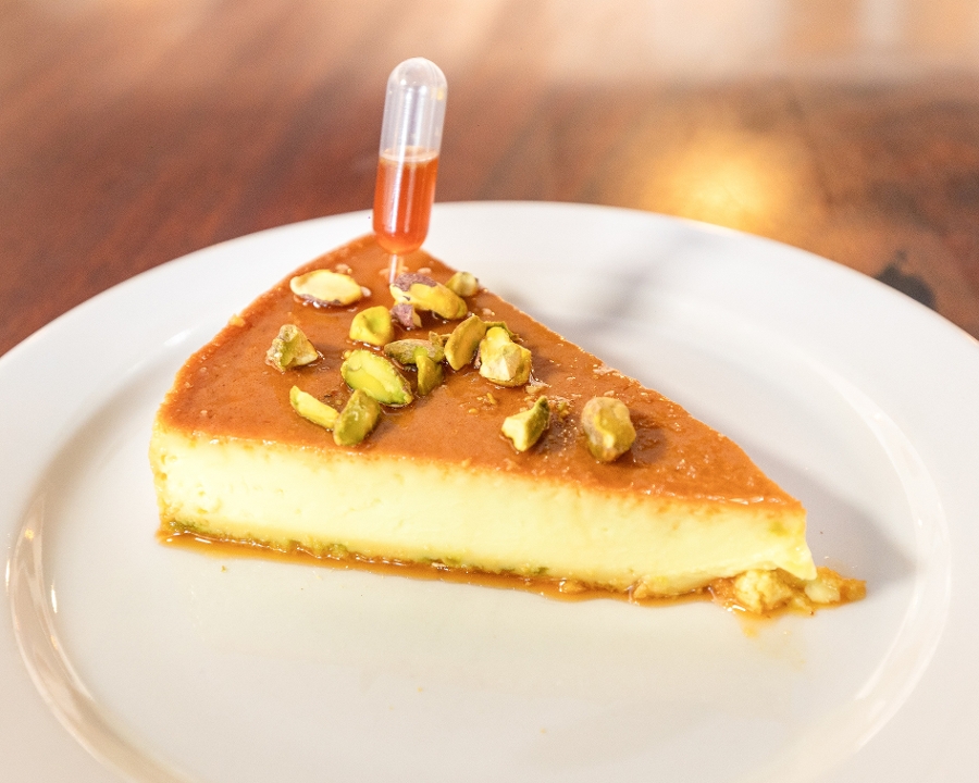 Pistacchio Flan.
