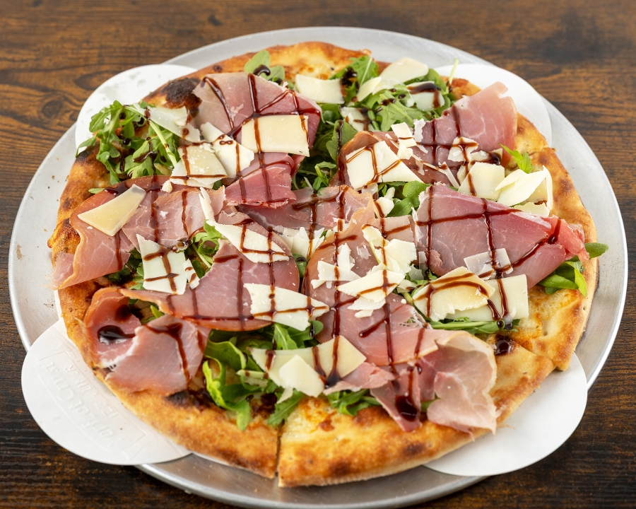 Prosciutto & Arugula Pizza.