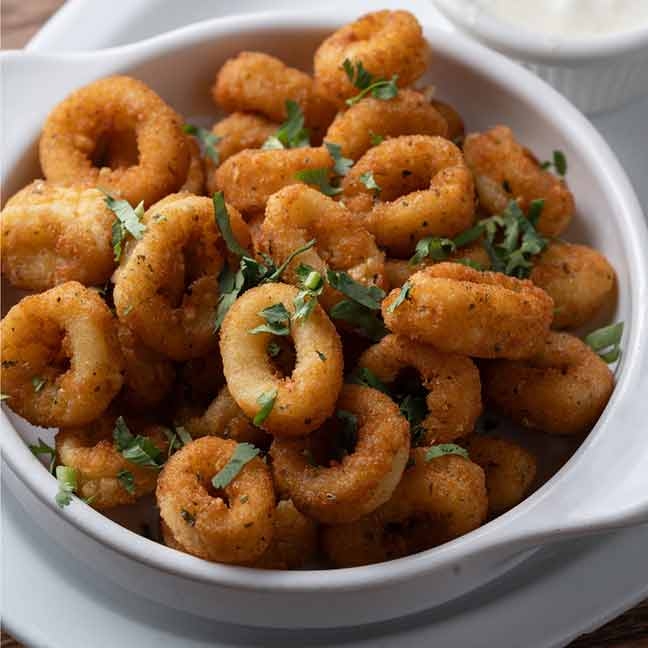 Fried Calamari Rings.