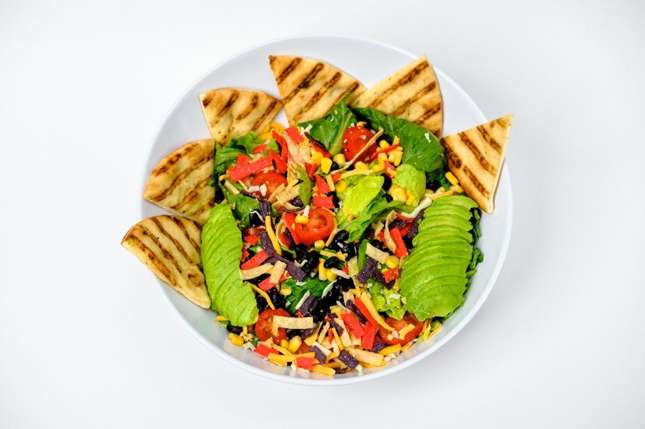 Bean corn tortilla salad (veg).