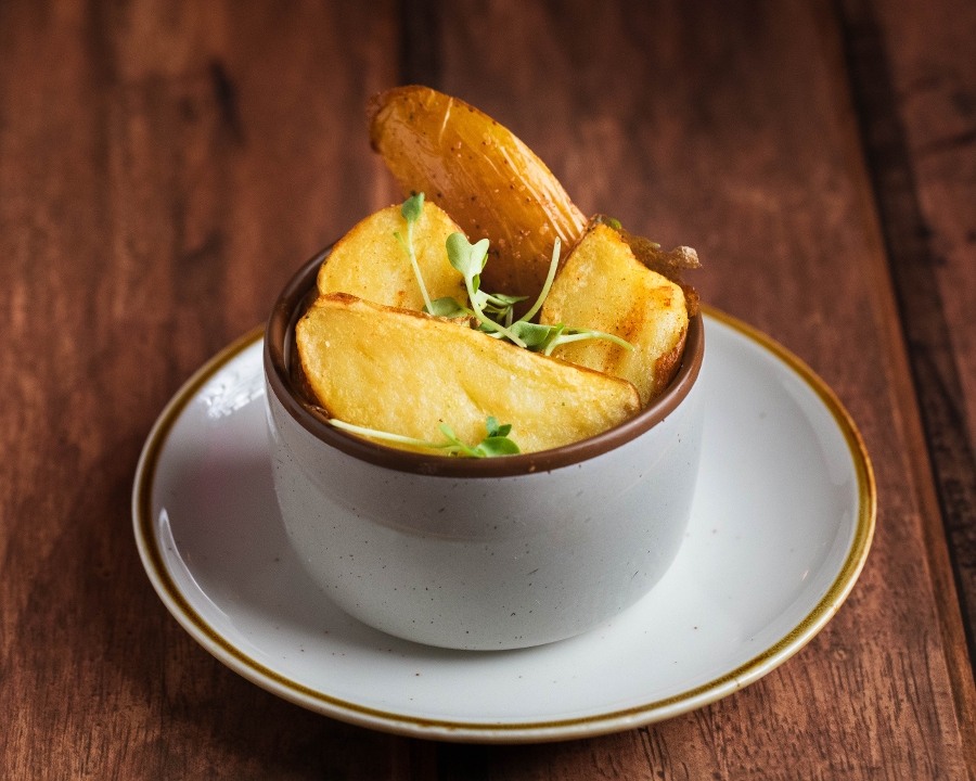 Spicy Roasted Potatoes.