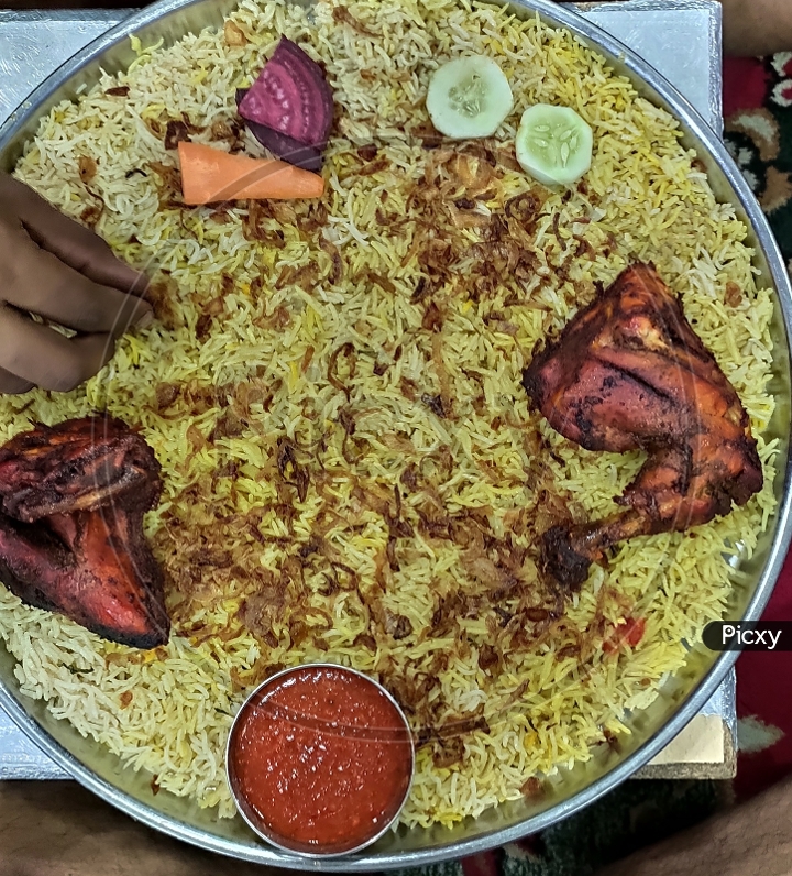Mandi Biriyani with Chicken.