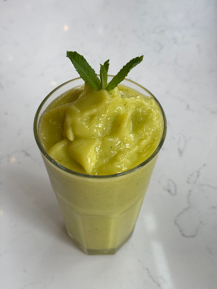 Mango-Pineapple-Mint Smoothie.