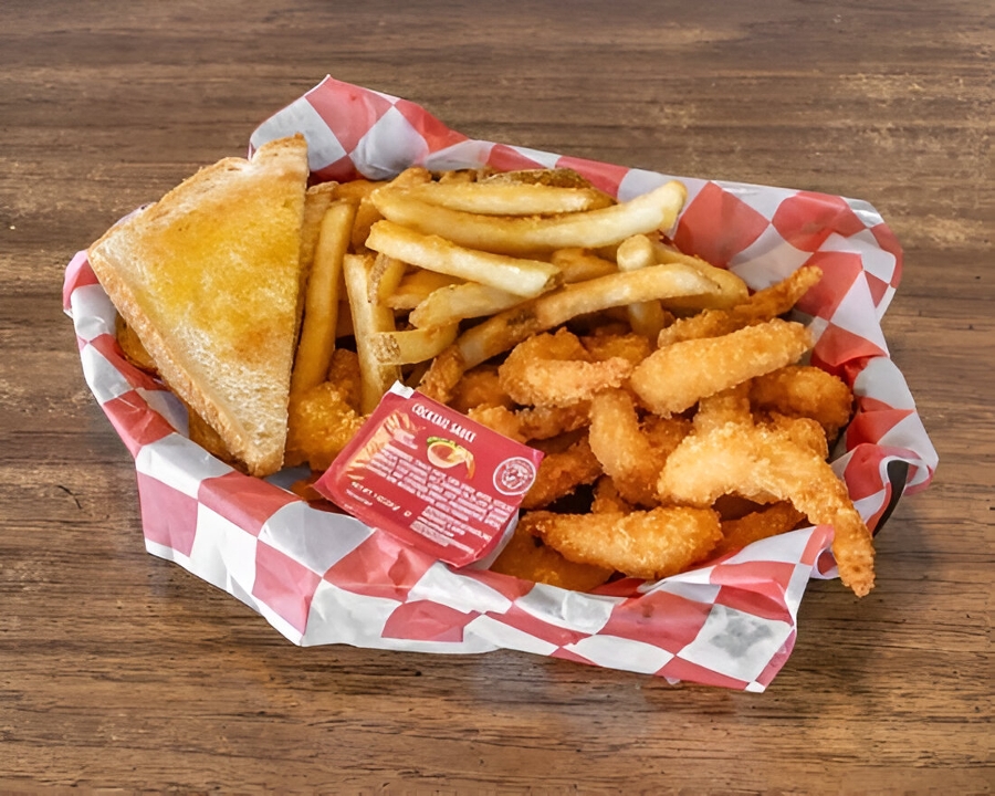 Shrimp and Fries Basket.