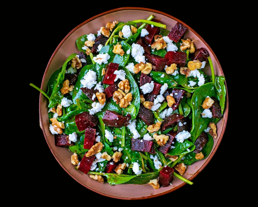 BEET & GOAT CHEESE SALAD.