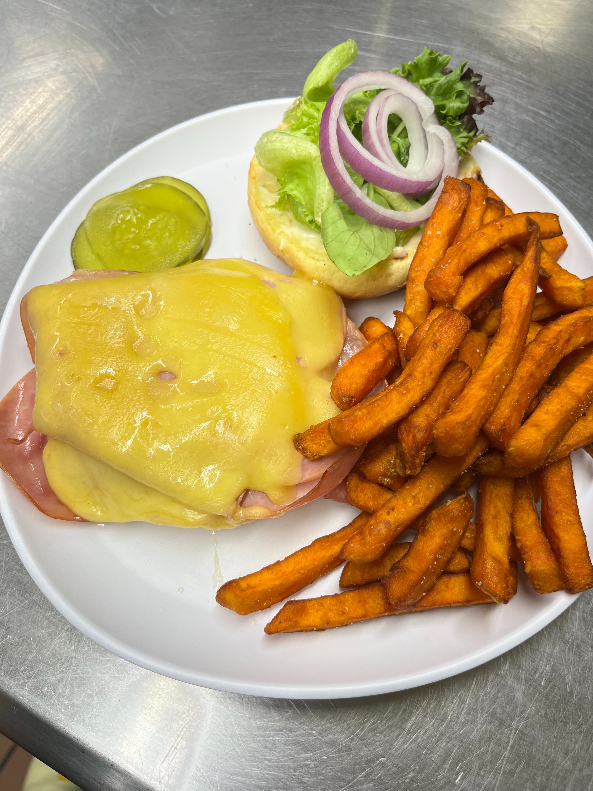 Grilled Ham Sandwich.