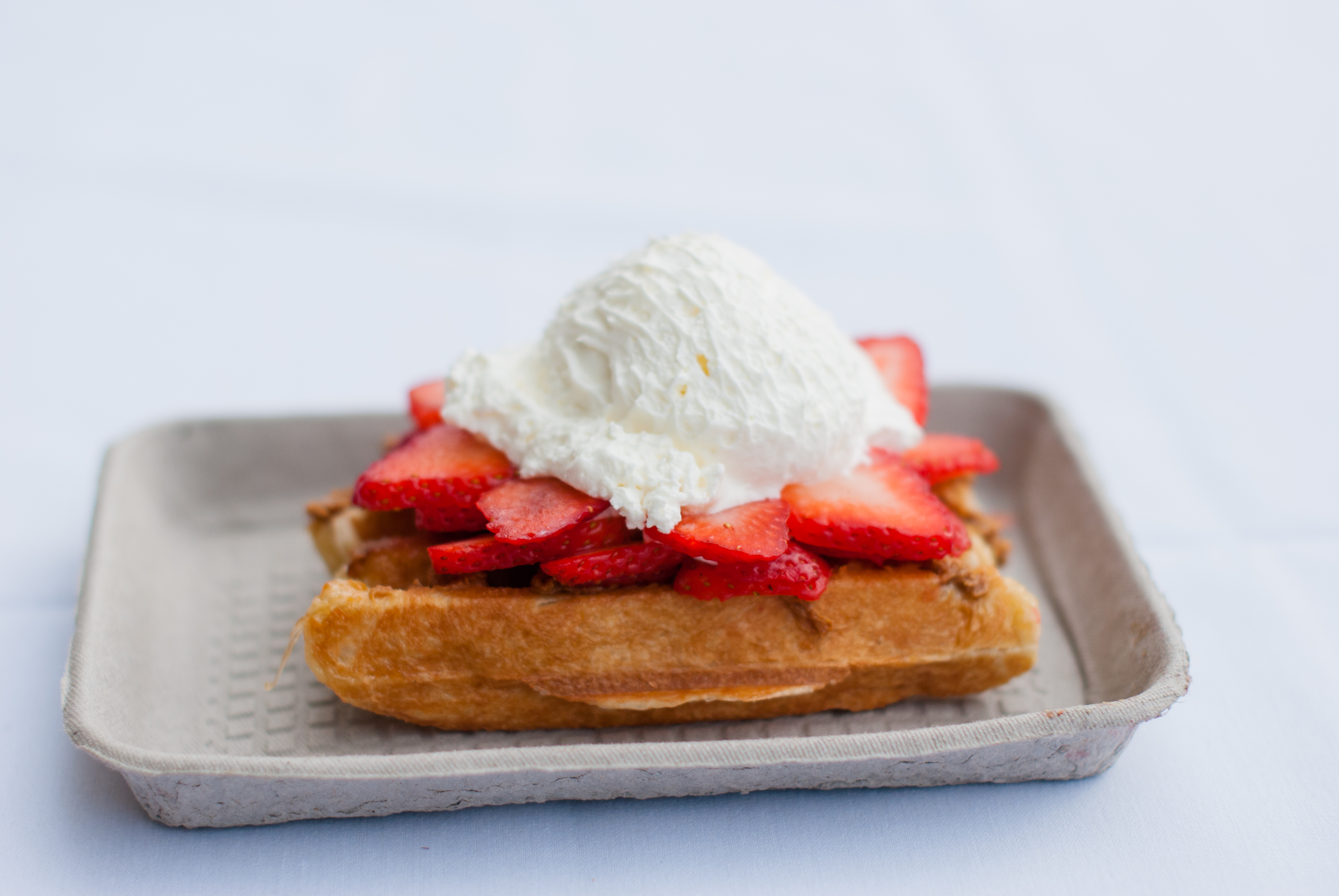 Strawberries and Cream Waffle.