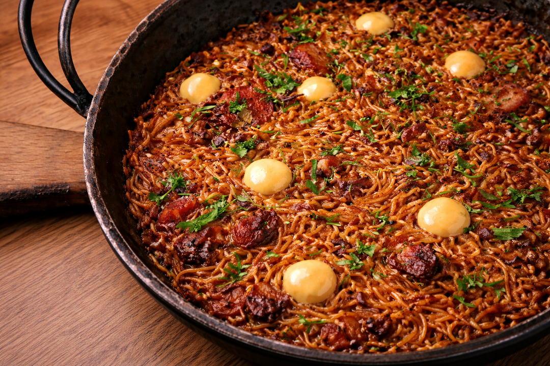 Fideua Carne.