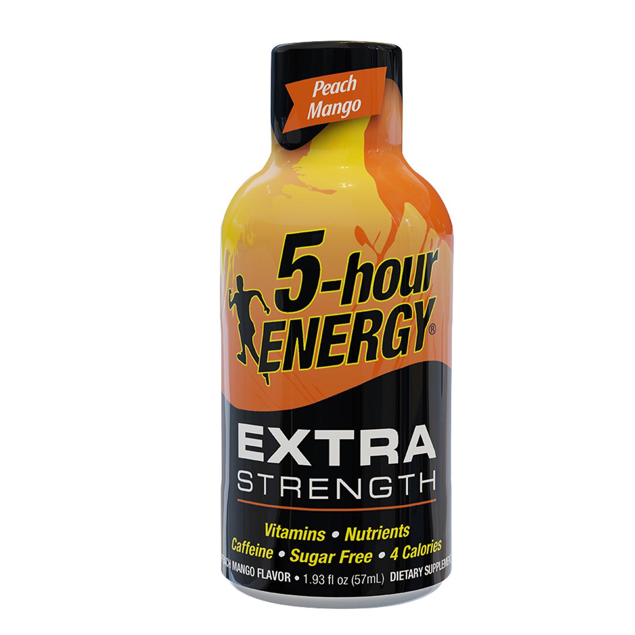 5 Hour Energy 1.93 Oz Extra Strength Energy Shot - Peach Mango - 12 Pack.