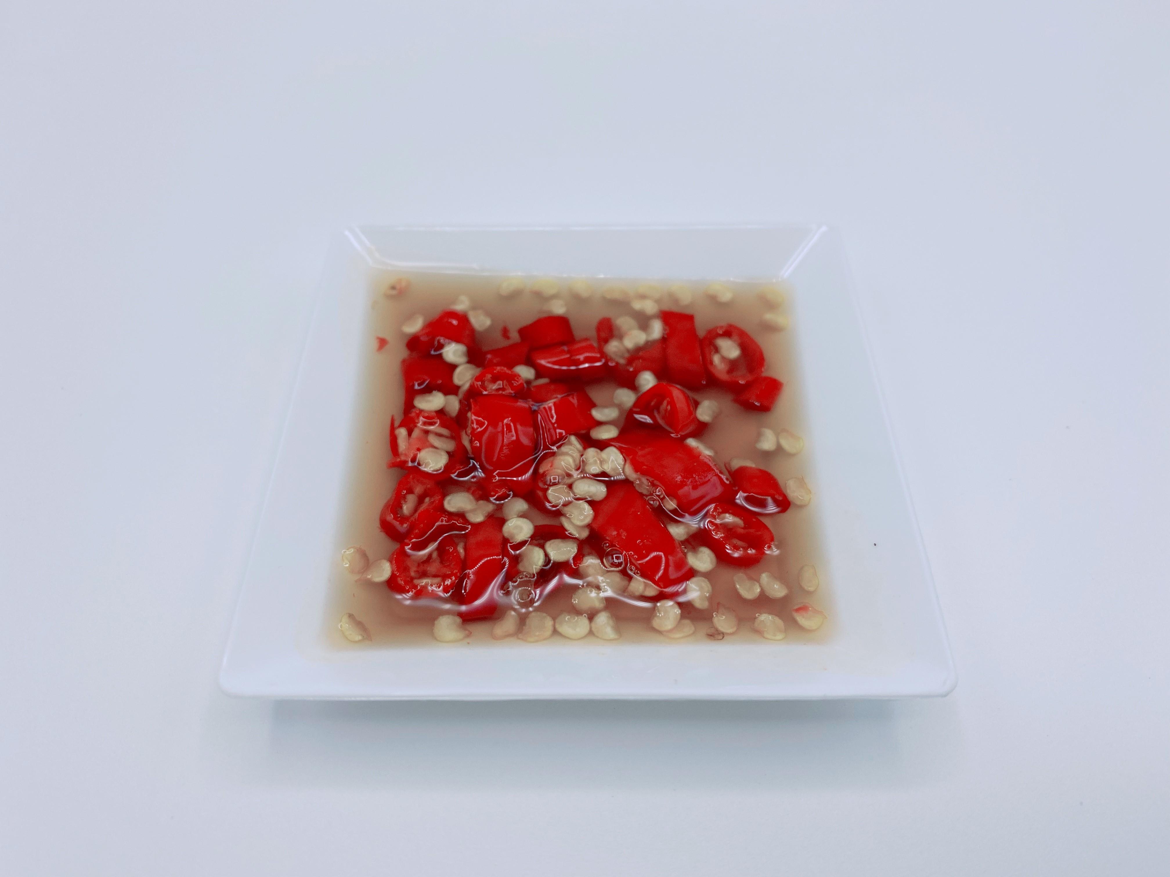 Packet of Thai Fish Sauce with Red Chili.