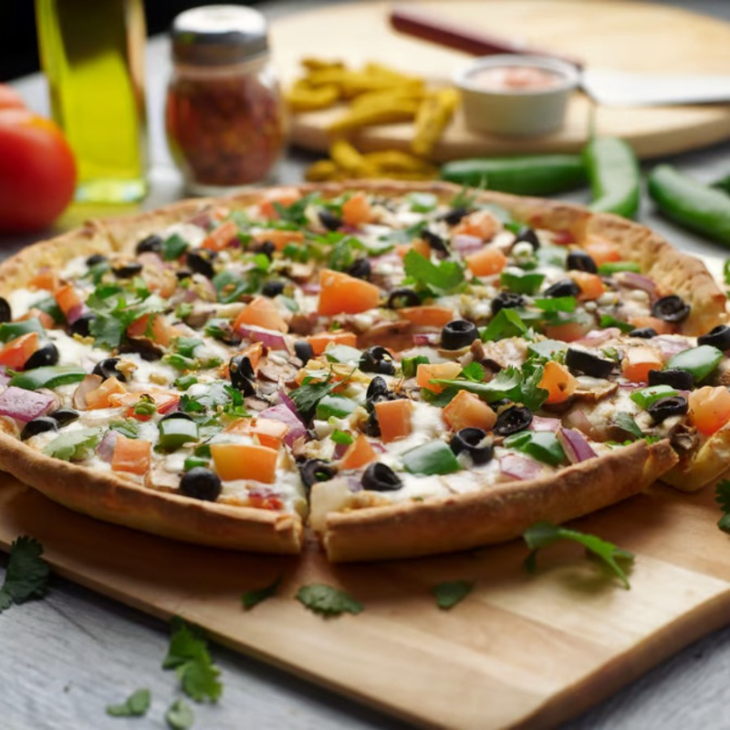 Detroit Indian Veggie Pizzatwist.