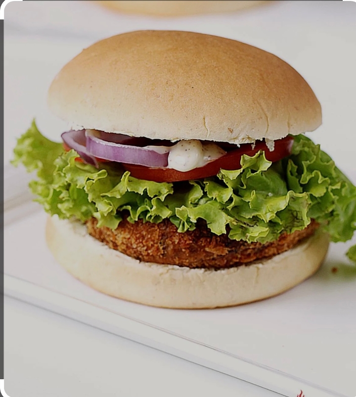 Tikka and Grill Masala Vegan Burger.