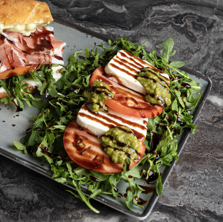 Side Caprese Salad.