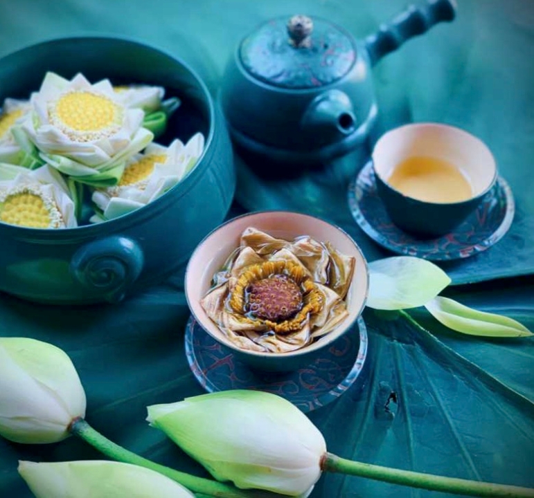 Lotus Flower And Saffron Cup.