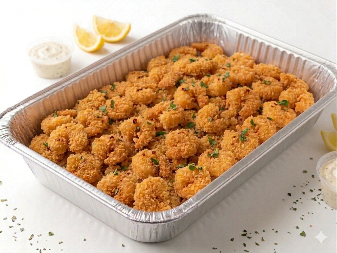 Fried Breaded Shrimp - Camarones Empanados.