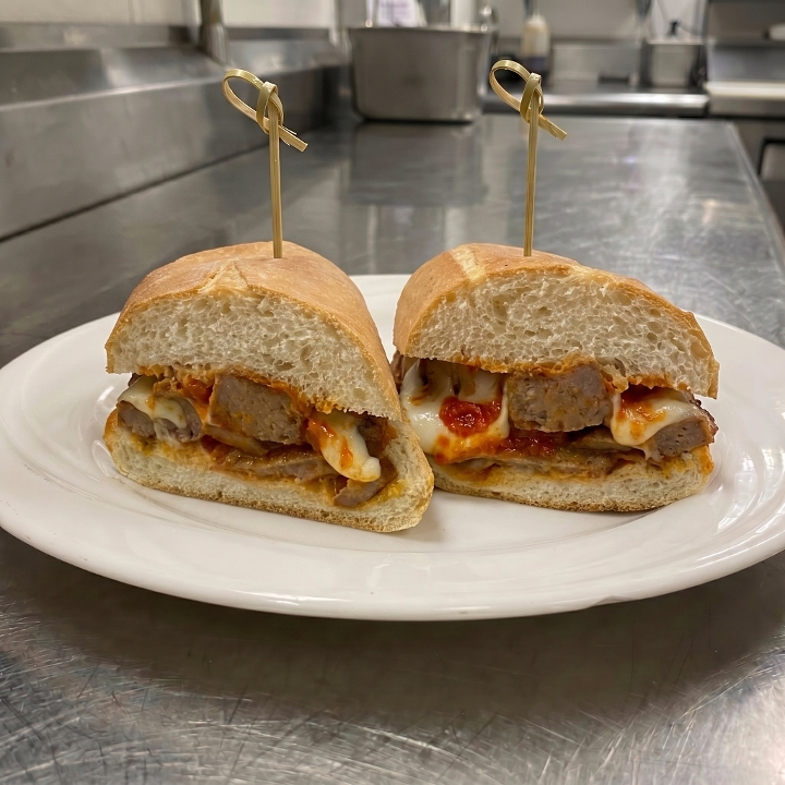 Sausage Parmigiana Sub.