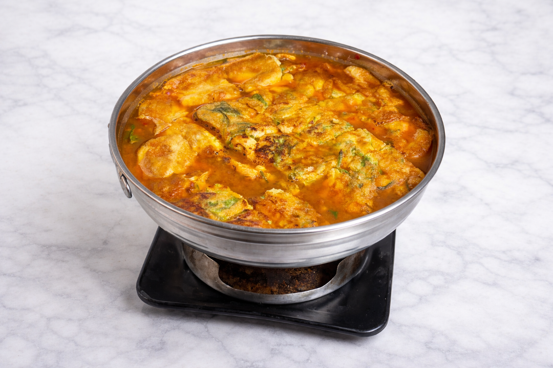 Sour Curry Soup w/ Acacia Omelette.