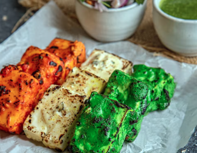 Tiranga Paneer Tikka.
