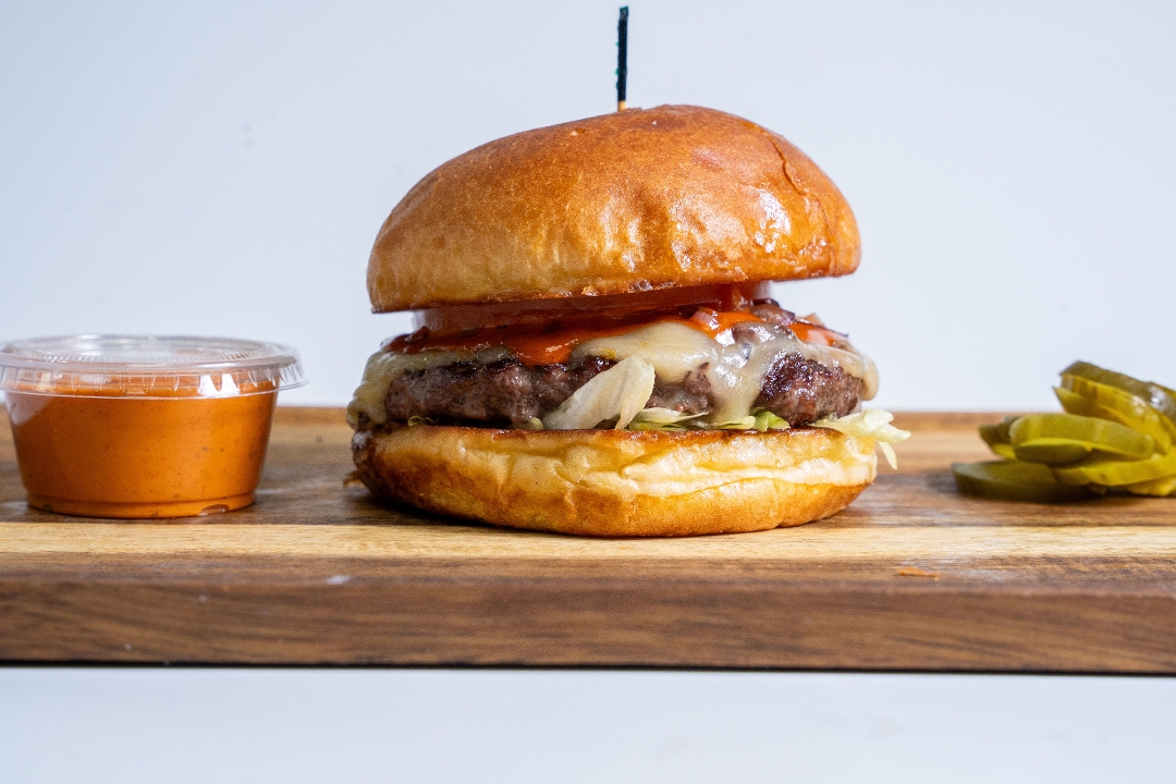 Halal Eatery Smoked Burger.
