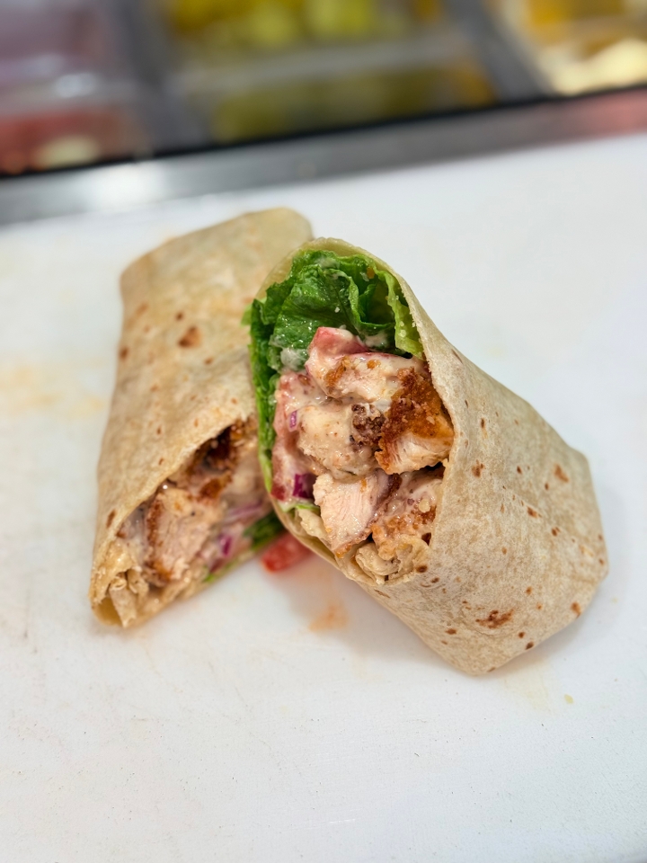Parmesan Chicken Caesar Wrap.