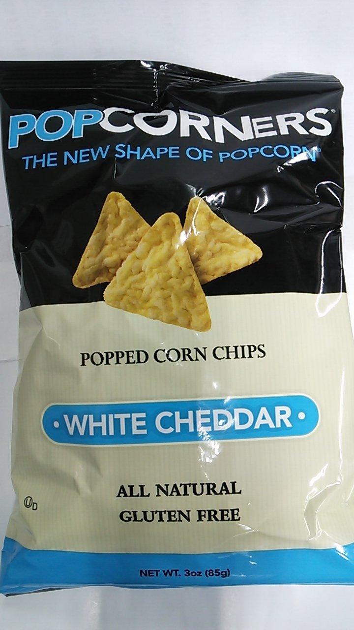 Popcorners 3 Oz White Cheddar.