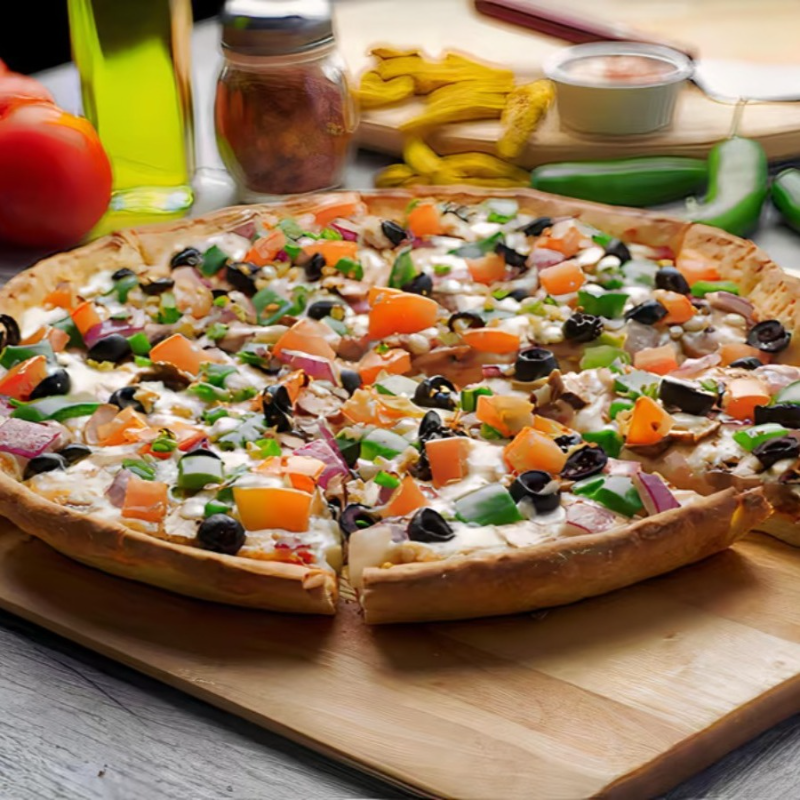 Detroit Plant-Based Vegan Nation Pizza.
